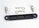 Battery hold-down plate black metal posts 2body clips 2