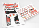 Decal sheets T-Maxx  33 long wheease model 4908