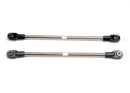 Turnbuckles 106mm front tie rods 2 includes installed rod ends and hollow ball connectors