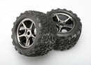 Tires & wheels assembled glued Gemini black chrome wheels Talon tires foam inserts 2 use with 17mm splined wheel hubs & nuts part