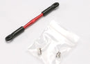 Turnbuckle aluminum red-anodized camber link 58mm 1 assembled with rod ends and hollow balls see part 5539X for complete set of Jato aluminum turnbuckles