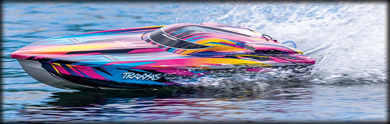 Traxxas / Spartan:  Brushless 36' Race Boat with TQi Traxxas Link™ Enabled 2.4GHz Radio System & Traxxas Stability Management (TSM)®