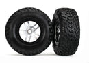 Tires & wheels assembled glued S1 compound SCT Split-Spoke satin chrome black beadlock style wheels dual profile 22 outer 30 inner SCT off-road racing tires foam inserts 2 frontrear