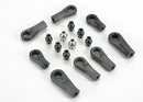Plastic rod ends 8 16 and 15 scale hollow ball connectors 8 6-black 2-silver