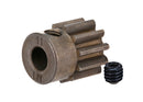 Gear 11-T pinion 10 metric pitch fits 5mm shaft set screw for use only with steel spur gears
