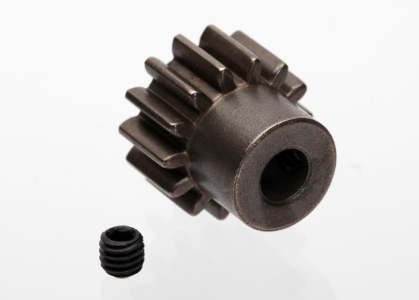 Gear 14-T pinion 10 metric pitch fits 5mm shaft set screw for use only with steel spur gears