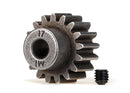 Gear 17-T pinion 10 metric pitch fits 5mm shaft set screw for use only with steel spur gears