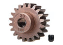 Gear 20-T pinion 10 metric pitch fits 5mm shaft set screw for use only with steel spur gears