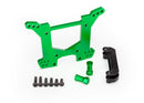 Shock tower rear 7075-T6 aluminum green-anodized 1 body mount bracket 1