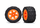 Tires & wheels assembled glued 28 RXT orange wheels Talon Extreme tires foam inserts 4WD electric frontrear 2WD electric front only 2 TSM rated