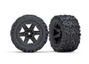 Tires & wheels assembled glued 28 RXT black wheels Talon Extreme tires foam inserts 4WD electric frontrear 2WD electric front only 2 TSM rated