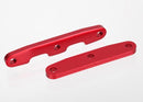 Bulkhead tie bars front & rear aluminum red-anodized