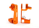 Caster blocks c-hubs 6061-T6 aluminum orange-anodized left & right