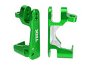 Caster blocks c-hubs 6061-T6 aluminum green-anodized left & right