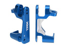 Caster blocks c-hubs 6061-T6 aluminum blue-anodized left & right