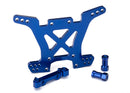 Shock tower rear 7075-T6 aluminum blue-anodized