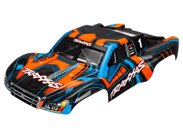 Body Slash 4X4 orange and blue painted decals applied