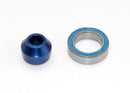 Bearing adapter 6160-T6 aluminum blue-anodized 110x15x4mm ball bearing blue rubber sealed 1 for slipper shaft