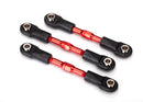 Suspension link rear aluminum red-anodized 3 top and bottom aluminum pivot ball