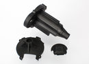 Gearbox housing rear pinion access cover