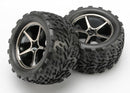 Tires and wheels assembled glued Gemini black chrome wheels Talon tires foam inserts 2