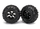 Tires and wheels assembled glued Geode black beadlock style wheels Canyon AT tires foam inserts 1 left 1 right