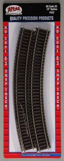 HO Code 83 18" Radius Curve (6) - 732573005327