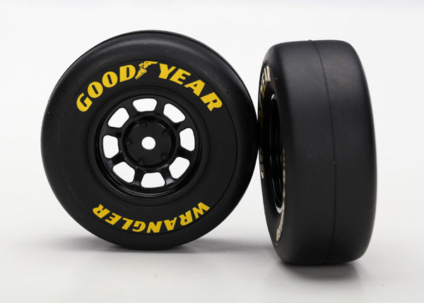 Tires and wheels assembled glued 8-spoke wheels black 19 Goodyear Wrangler tires 2