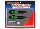 Shocks GTR long green-anodized PTFE-coated bodies with TiN shafts fully assembled without springs 2