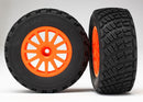 Tires & wheels assembled glued orange wheels gravel pattern tires foam inserts 2 TSM  rated