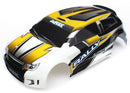 Body LaTrax  118 Rally yellow painted decals