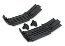 Skidplate front 1 rear 1 rubber impact cushion 2