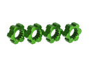 Wheel hubs hex aluminum green-anodized 4