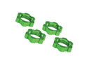 Wheel nuts splined 17mm serrated green-anodized 4