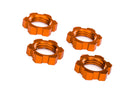 Wheel nuts splined 17mm serrated orange-anodized 4
