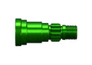 Stub axle aluminum green-anodized 1 for use only with