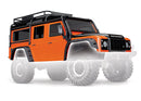 Body Land Rover  Defender  adventure orange complete with ExoCage inner fenders fuel canisters and jack
