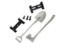 Shovel axe accessory mount mounting hardware
