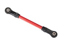 Suspension link front upper 5x68mm 1 red powder coated steel assembled with hollow balls for use with