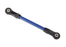 Suspension link front upper 5x68mm 1 blue powder coated steel assembled with hollow balls for use with