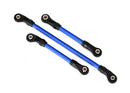 Steering link 5x117mm 1 draglink 5x60mm 1 panhard link 5x63mm blue powder coated steel assembled with hollow balls for use with