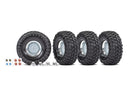 Tires and wheels assembled glued 19 chrome wheels Canyon Trail 46x19 tires 4 center caps 4 decal sheet requires