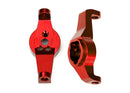 Caster blocks 6061-T6 aluminum red-anodized left and right