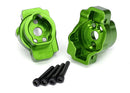 Portal drive axle mount rear 6061-T6 aluminum green-anodized left and right 25x16 CS 4