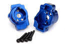 Portal drive axle mount rear 6061-T6 aluminum blue-anodized left and right 25x16 CS 4