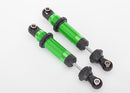 Shocks GTS aluminum green-anodized assembled with spring retainers 2