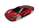 Body Ford GT  red painted decals applied tail lights exhaust tips & mounting hardware part