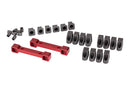 Mounts suspension arms aluminum red-anodized front & rear hinge pin retainers 12 inserts 6