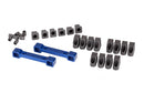 Mounts suspension arms aluminum blue-anodized front & rear hinge pin retainers 12 inserts 6