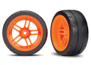 Tires and wheels assembled glued split-spoke orange wheels 19 Response tires extra wide rear 2 VXL rated